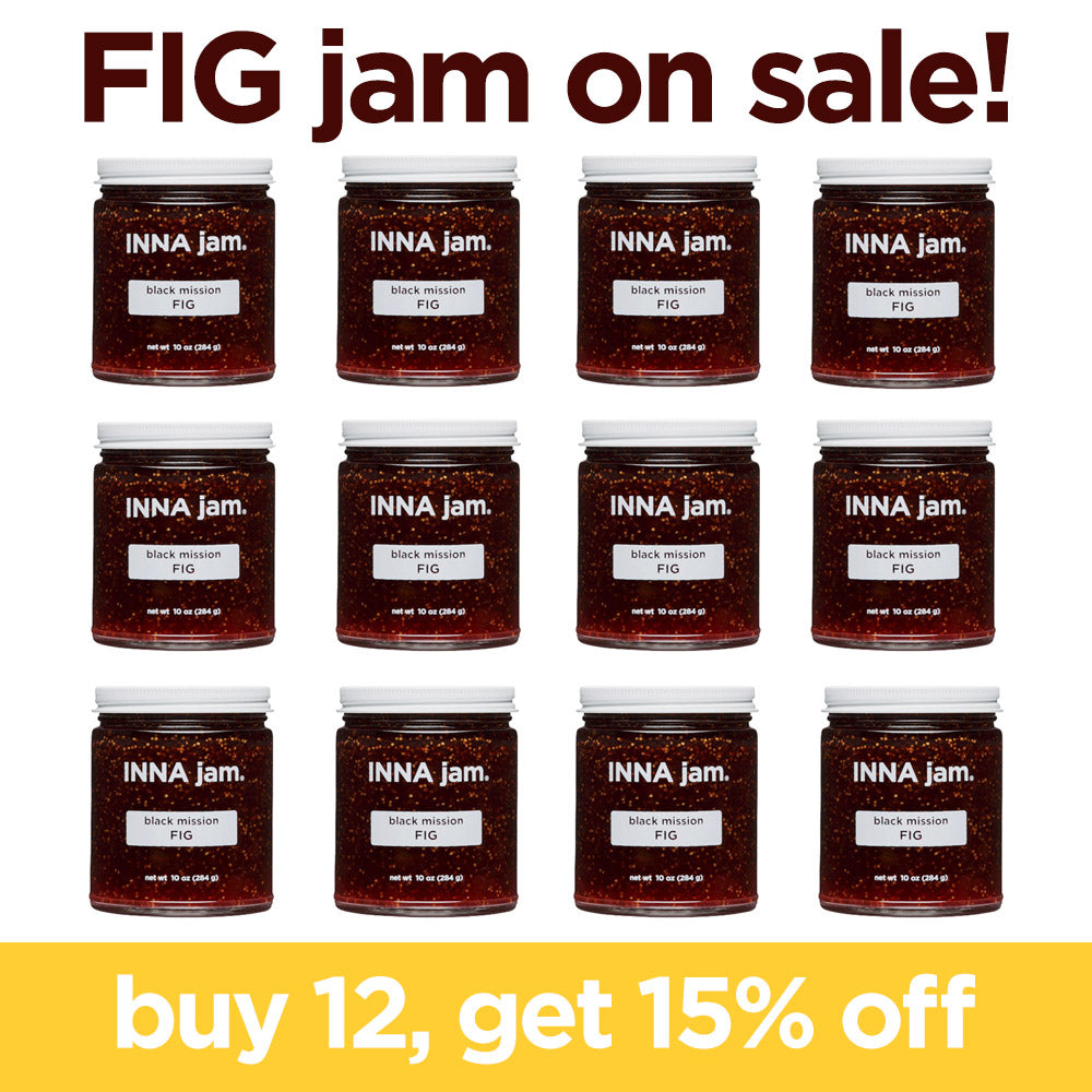 12 jars of black mission FIG jam (15% off)