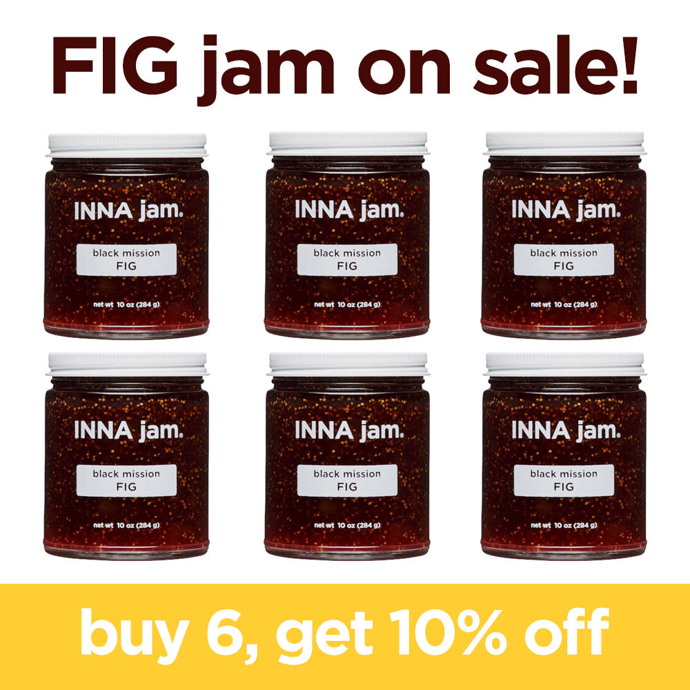 6 jars of black mission FIG jam (10% off)