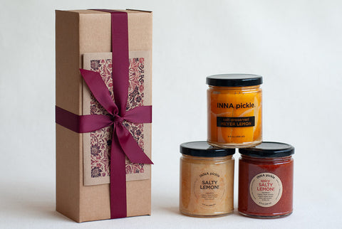 GIFT: 3 jars of pickle, with ribbon and ART card