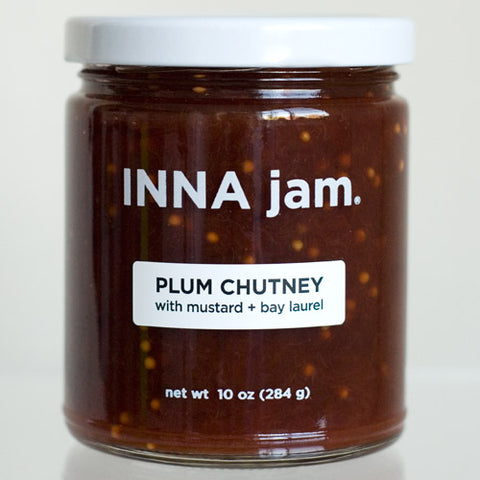 PLUM CHUTNEY with mustard + bay laurel